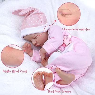 JIZHI® 17 Inch Lifelike Reborn Baby Soft Skin Realistic Newborn Baby Dolls  Boy