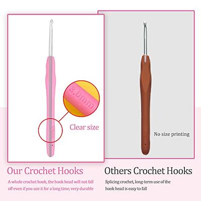 Counting Crochet Hook Set Digital, Crochet Kit with 12 Different Size  Interchangeable Crochet Needle, Ergonomic Crochet Hooks with 2 Levels Led  and
