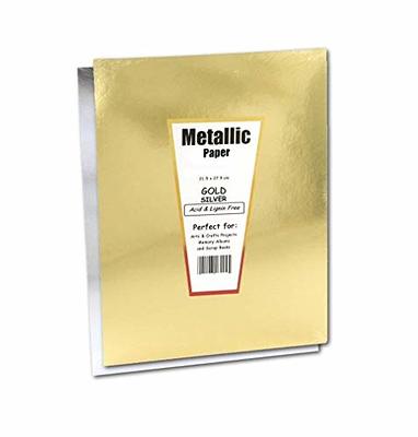 Hygloss Metallic Foil Paper 10 x 13 Inch, 50 Sheets, 10 x 13, 5 Assorted  Colors