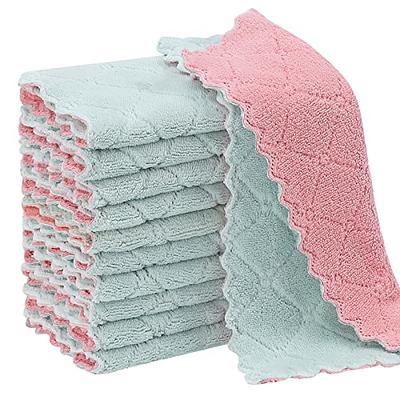 10pcs Kitchen Dishwashing Cloth, Oil-Free And Absorbent Stain Removal