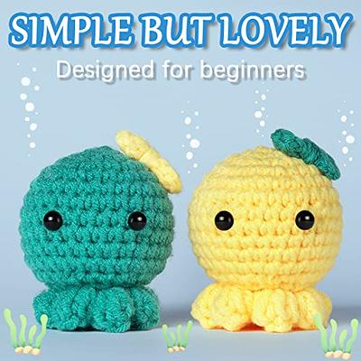  UzecPk Crochet Kit for Beginners, Beginner Crochet Kit for  Adults, Crochet Starter Kit with 10 Colors of Yarn, Crochet Stuffing,  Crochet Keychain, Step-by-Step Instruction, and Video Tutorials