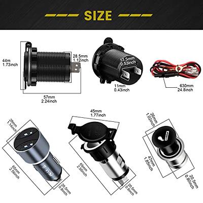 12V Waterproof Car Auto Tractor Cigarette Lighter Power Socket