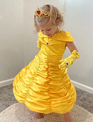 knemmy Elsa Costume for Girl Elsa Dress Frozen Cosplay Princess Dress Up  Clothes Halloween Party Perform Birthday Outfit