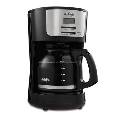 Mr. Coffee Simple Brew 4-Cup Switch Coffee Maker, White TF4 Series 