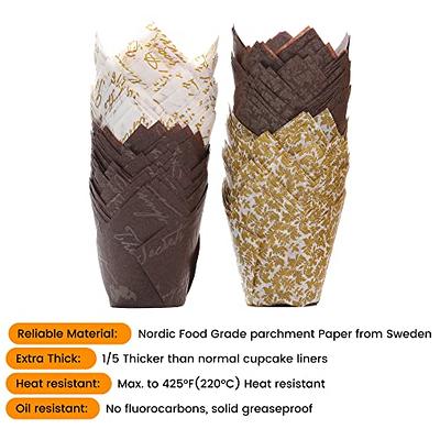 Nordic Paper] 200pcs Tulip Cupcake Liners for baking cups with