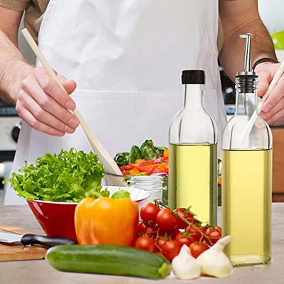  Oil Dispenser Bottle For Kitchen - Glass Oil Bottle Set - Oil  and Vinegar Dispenser - Refill Funnel & Pouring Spouts & Labels : Home &  Kitchen