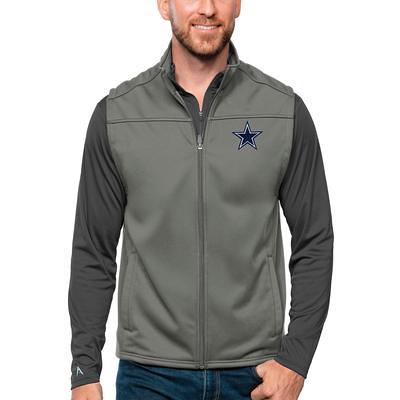 Men's Antigua Heathered Gray Dallas Cowboys Victory Pullover