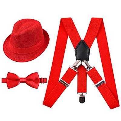 Mens Suspenders for Men with Clips Y Back Design Pant Clip Style Tuxedo  Braces - Red - Yahoo Shopping