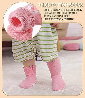 LANLEO Baby Girls Boys Non Slip Socks with Grips Toddler Kids