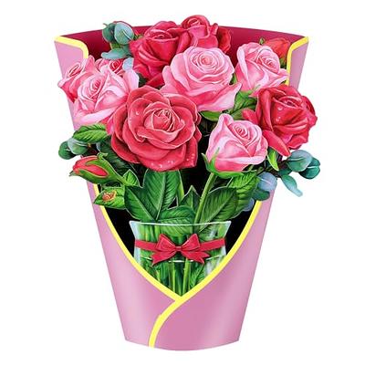 Tabletop Fake Flowers for Decoration, Rose Bouquet, Artificial Floral –  MyGift