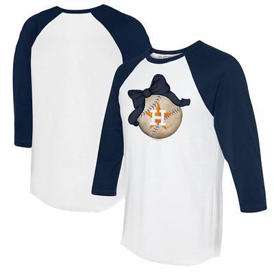 Boston Red Sox Tiny Turnip Women's Peace Love Baseball 3/4-Sleeve Raglan T-Shirt  - White/Red