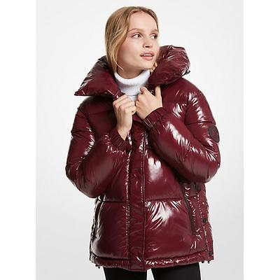 Michael Kors Ciré Nylon Puffer Jacket Red XS - Yahoo Shopping
