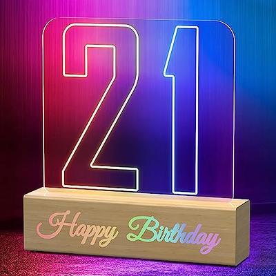 Giftota 21st Happy Birthday Neon Sign, 21st Anniversary Birthday Neon Sign  with 22 Colors, USB-C Powered Number 21 LED Light Neon Sign for Birthday  Party Decoration Gift Supplies - Yahoo Shopping