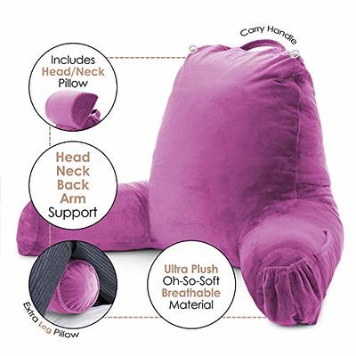 Reading Pillow, Back Rest Pillow for Sitting in Bed with Arms for