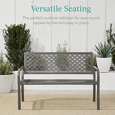 Dkelincs Outdoor Benches Clearance Garden Benches Metal Park Bench for  Outside 480bls Bearing Capacity Cast Iron Patio Furniture for Porch Yard  Deck