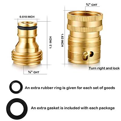 Brass Garden Hose Fitting Adapters 3/4 Male NPT to 3/4 GHT Set