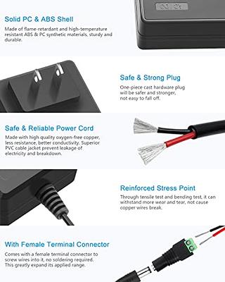 ALITOVE 24V DC Power Supply 24 Volt 2.5A 60W AC Adapter 100-240V AC to