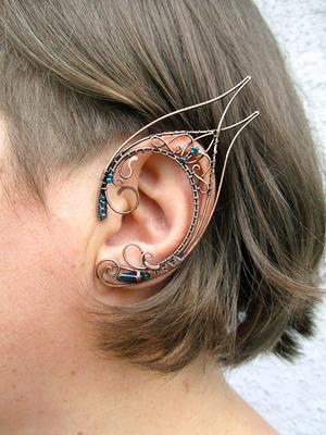 Elf ear cuffs no piercing, Elven ear wraps, Fairy earrings