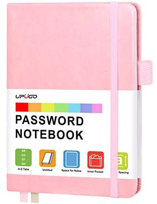 Elegant Password Book with Alphabetical Tabs - Hardcover Password Book for  Internet Website Address Login - 5.2 x 7.6 Password Keeper and Organizer  w/Notes Section & Back Pocket (Rose Gold) : 