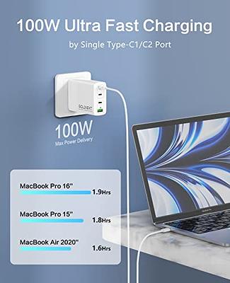 100W USB C Charger,GOLDNEXT 4-Port Multiport GaN Charger Block