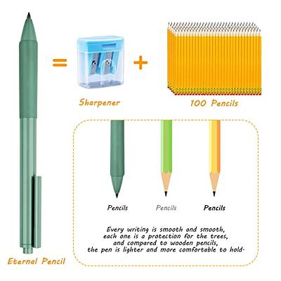 OFFCUP Infinity Pencil, 7PCS Inkless Pencils Forever Pencil with Eraser,  Including 7 Replaceable Nibs, NO-Sharpening Reusable Everlasting pencil  Magic