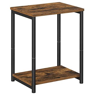 Aoibox Black Faux Marble 47.2 in. W Prep Table Kitchen Island Kitchen Rack Console Table W Shelves and Glass Rack, Black and White SNMX4567