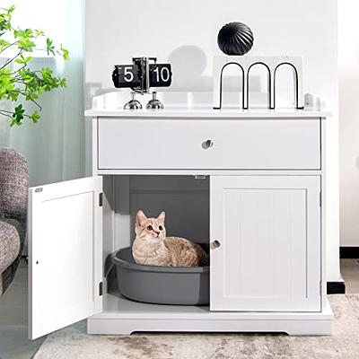 White cat litter box clearance furniture