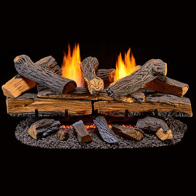 Pleasant Hearth Wildwood 24 inch Dual Fuel Vent Free GAS Log Set 30,000 BTU