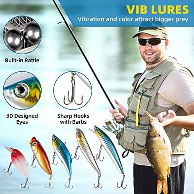 GOANDO Fishing Lures Kit 380Pcs Fishing Accessories Set for Bass