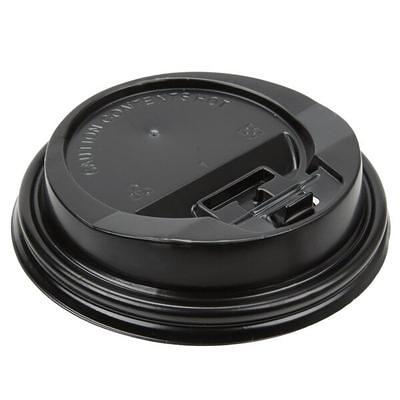 Choice White Hot Paper Cup Travel Lid with Hinged Tab for 10-24 oz.  Standard Cups and 8 oz. Squat Cups - 1000/Case