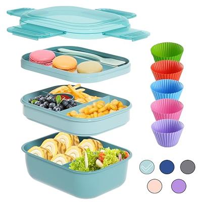 3-Tiers Lunch Box With Handle Microwave Safe Large Salad Box Kids