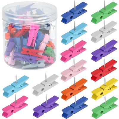 100 Pcs Push Pins with Wooden Clip for Classroom Decor - Pushpin Clips with Sturdy  Pins for Bulletin Board and Cork Boards, Decorative Thumb Tacks for Home,  Office and Classrooms - Yahoo Shopping