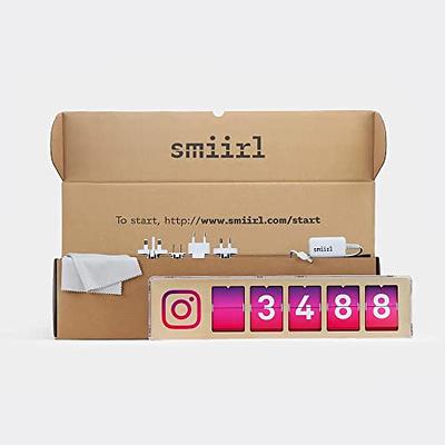 Smiirl - Instant Instagram Follower Counter - Connected to Your  Professional Social Networks in Real Time - Visibility and Loyalty Booster  - Wooden