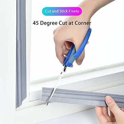 118 Inch Window Weather Stripping Door Seal Strip for Bottom and Side of  Door,Self Adhesive PU Foam Weather Strip for Window and Door Insulation