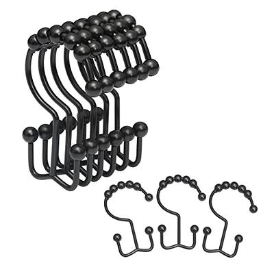 24 Pack Oil Rubbed Bronze Shower Curtain Hooks Rings, Decorative