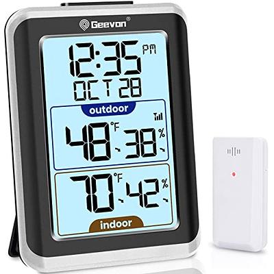 BAYGA Indoor Outdoor Thermometer Wireless Digital Hygrometer, High  Precision Temperature Humidity Gauge Monitor with 330ft Range Remote Sensor,  Backlight Room Thermometer with Outdoor Index - Yahoo Shopping