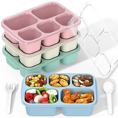 Aimkeoulee 4 Pack Snack Containers with Lids,Reusable 4 Compartments Bento  Lunch Box, Divided Meal P…See more Aimkeoulee 4 Pack Snack Containers with