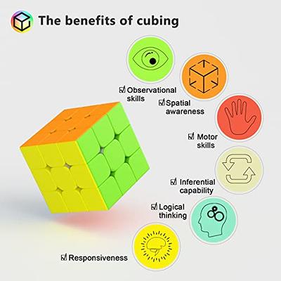 Vdealen Speed Cube Set, Puzzle Cube Bundle 2x2 3x3 Pyramid Megaminx Skewb  Magic Cube Set, Smooth Sticker Cubes Games Toy