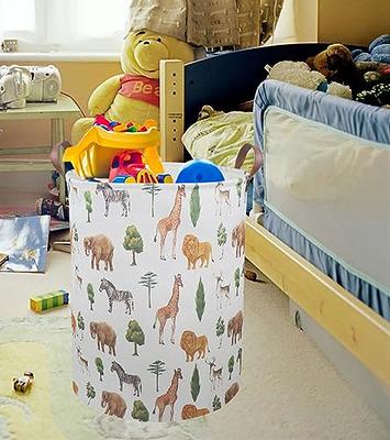 Waterproof Foldable Laundry Basket - Printed Canvas Hamper For