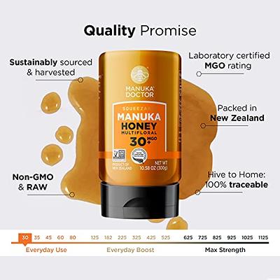 Wedderspoon Raw Premium Manuka Honey, KFactor 16, 17.6 Oz, Unpasteurized,  Genuine New Zealand Honey, Traceable from Our Hives to Your Home