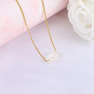 Clear Quartz Crystal Pendant Necklace – White Lotus