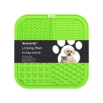 MateeyLife Licking Mats for Dogs and Cats, Premium Lick Pad with Suction  Cups for Dog Anxiety Relief, Dog Puzzle Enrichment Toys for Boredom  Reducer, Dog Food Mat Perfect for Bathing Grooming 