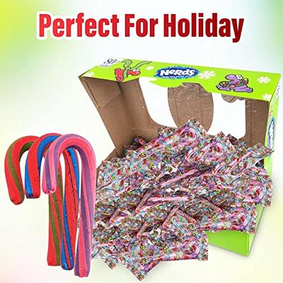 Nerds Candy Canes – 160 Ct Mix of Bulk Candy – With Three Flavors