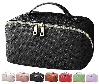 Large-Capacity Travel Cosmetic Bag Portable PU Makeup Pouch Women