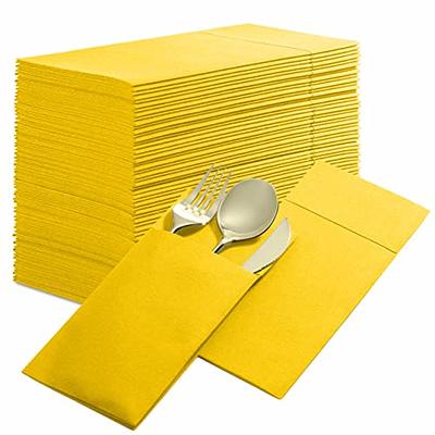 Stock Your Home 12 Inch Disposable Napkins - 1 Ply White Dinner Napkin