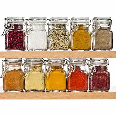 Spice Jars, SPANLA 24 Pack 4oz Small Glass Jars with Airtight Hinged Lid,  With 24 Spice Labels & Silicone Funnels, Airtight Glass Jars for Spices,  Condiments Herb Seasoning Art Craft Storage - Yahoo Shopping