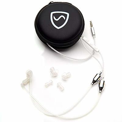 SYB Air Tube Stereo Anti-Radiation Headset, EMF Protection (Black, In-Ear)