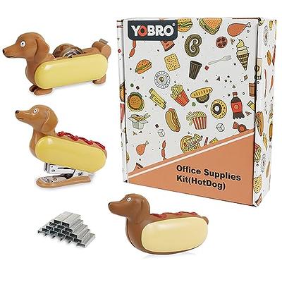 ELIKAI Hot Dog Stapler with 1000 Staples, Funny Stapler for Desk, Cute &  Novelty Stapler, Novelty Gifts, Funny Desk Accessories & Supplies for Work