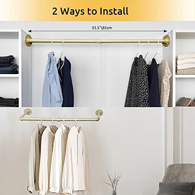 LANJIN Industrial Pipe Clothing Rack,Clothes Rack for Wardrobe