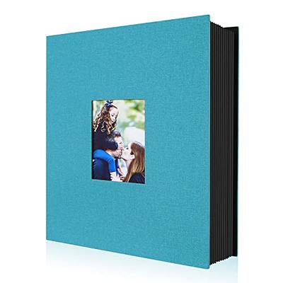 RECUTMS Photo Album 4x6 600 Photos Black Pages Large Capacity Leather Cover Wedding Family Photo Albums Holds 600 Horizontal